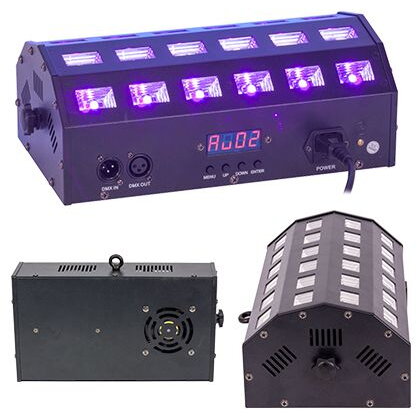 PROIECTOR LED 2 IN 1 ALBE SI UV 24 X 3W CU DMX