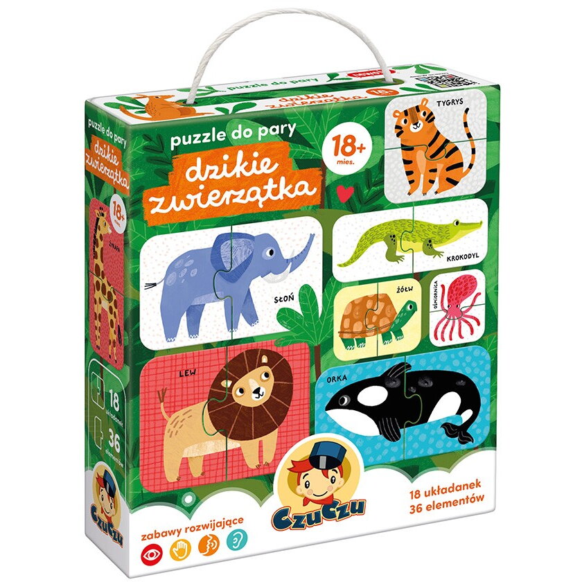Puzzle for a pair - Wild animals