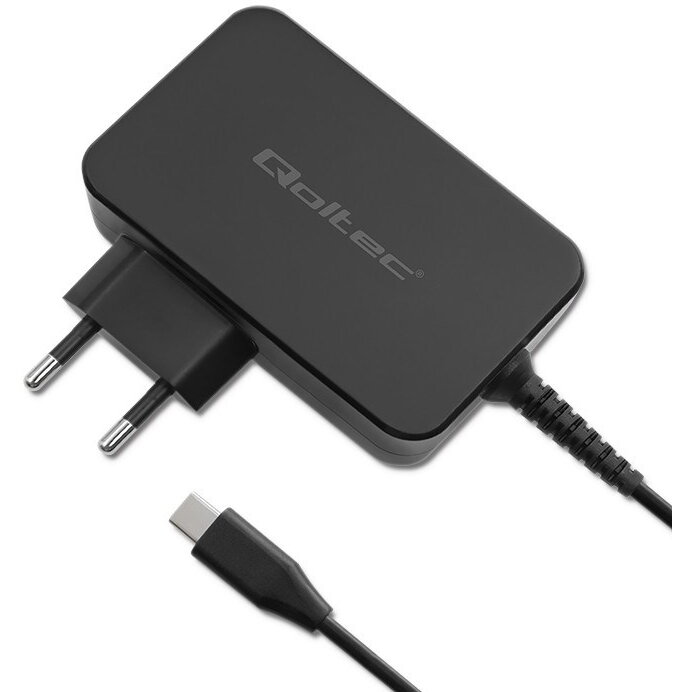Qoltec 52388 GaN POWER PRO charger | 1xUSB-C | 100W | 5-20V | 3-5A | Black