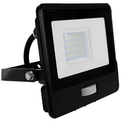 REFLECTOR LED SMD 20W 6400K IP65 CU SENZOR MISCARE - NEGRU