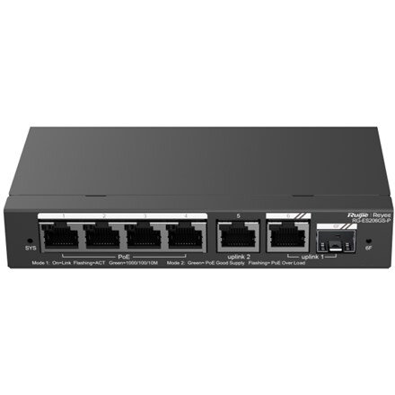 Ruijie Networks RG-ES206GS-P network switch Managed L2 Gigabit Ethernet (10/100/1000) Power over Ethernet (PoE) Black