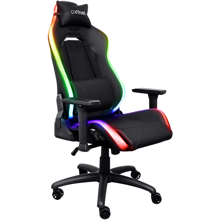 Scaun Gaming GXT 719 Ruya Iluminare LED RGB cu Telecomanda Negru