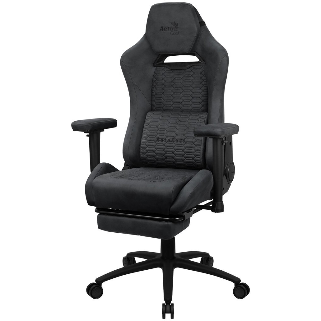 Scaun Gaming ROYALSLATEGR Premium Ergonomic Chair Legrests Aerosuede Technology Grey