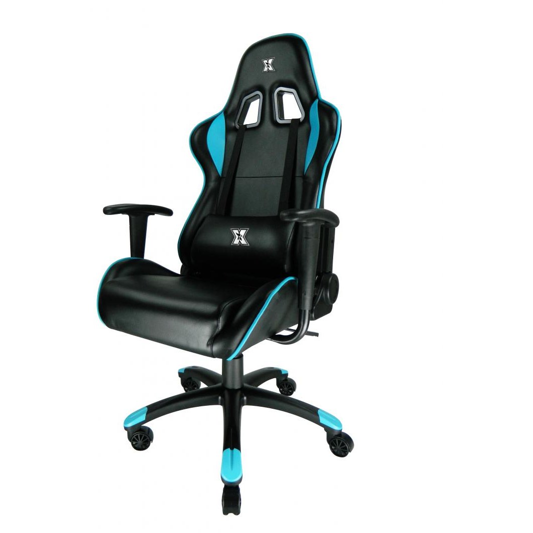 Scaun Gaming Torin Blue Manere 2D reglabile Pernita cap detasabila Negru/Albastru
