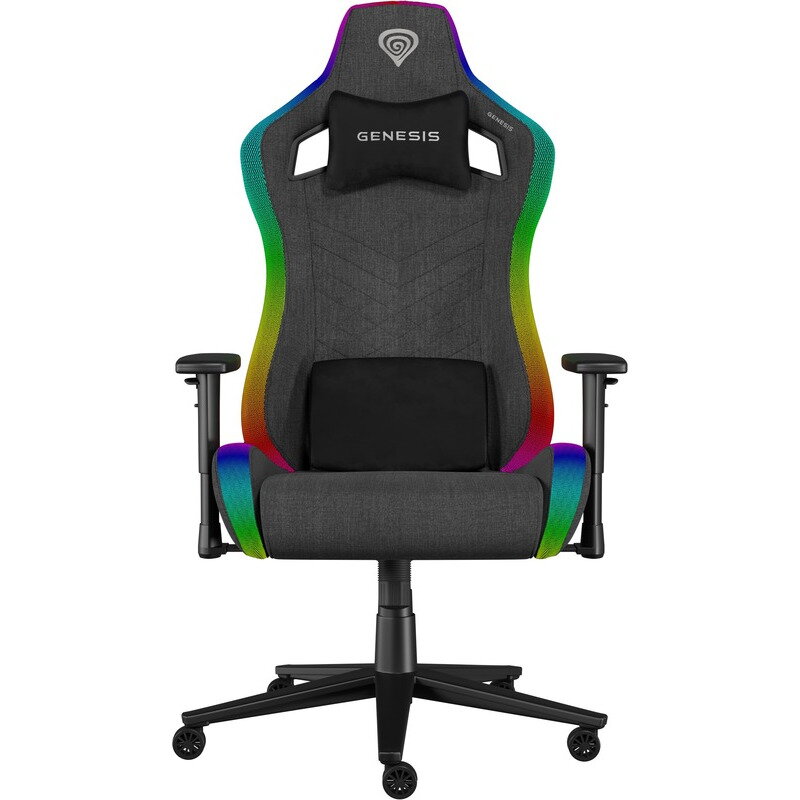 Scaun Gaming Trit 660 Reglabil Iluminare RGB Max 150KG Gri