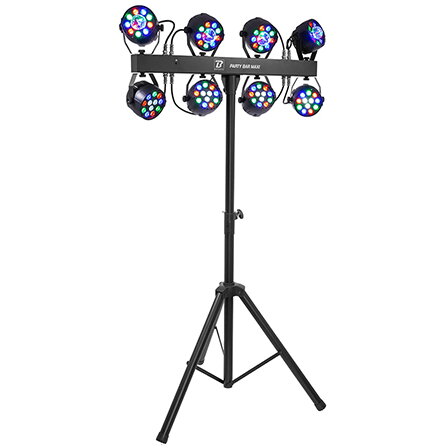 SET 8 PAR-URI 12X1W RGBW + TREPIED SI HUSE TRANSPORT