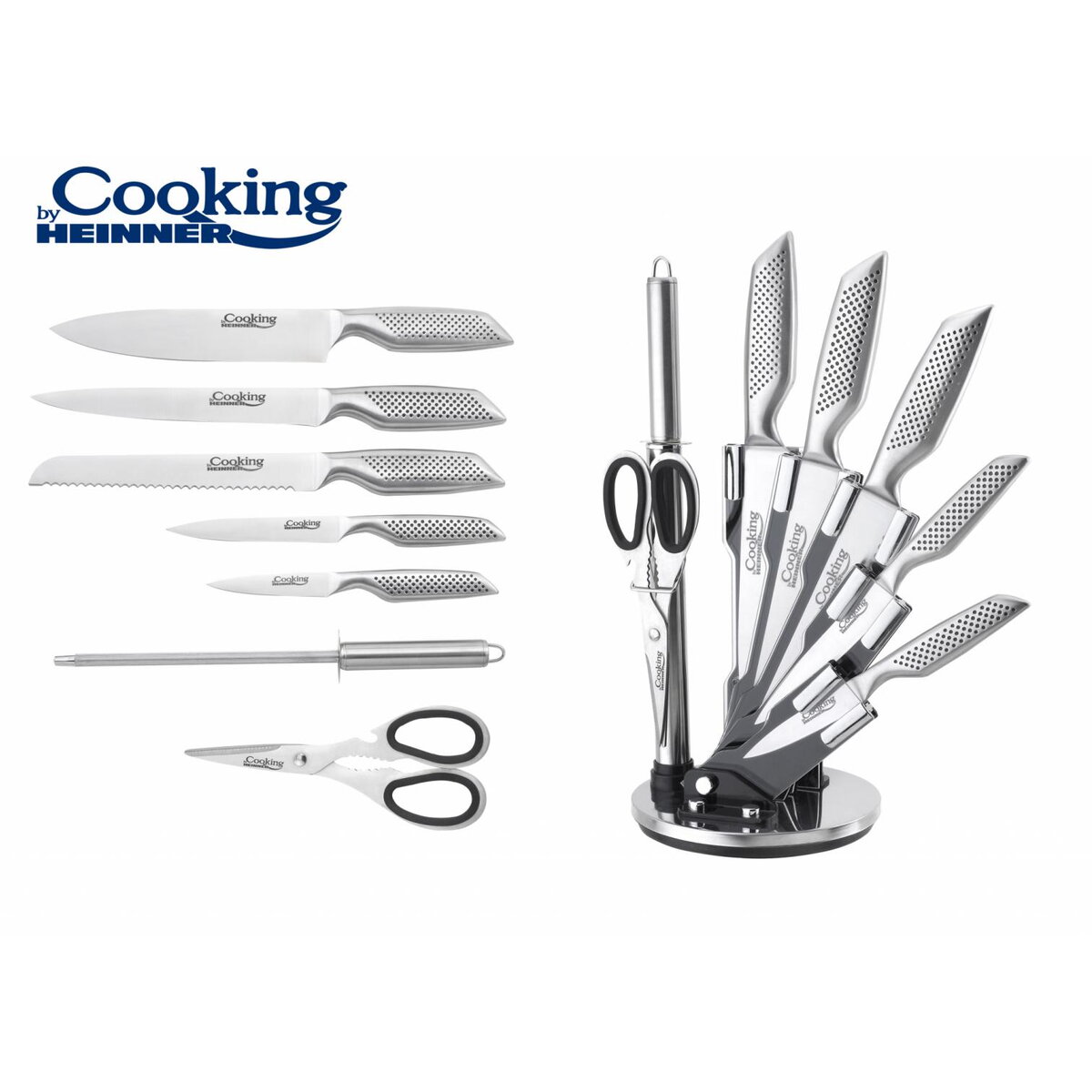 Set Cutite De Bucatarie 8 Piese Inox Magnium Argintiu