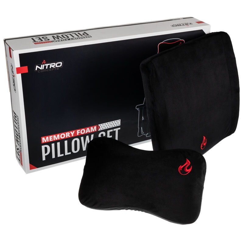 Set de perne din spuma cu memorie NC-PST-MF-002 - Negru/Rosu