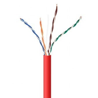 Solid cable UPC-5004E-SOL-R UTP  cat. 5 CCA 305m roll Red