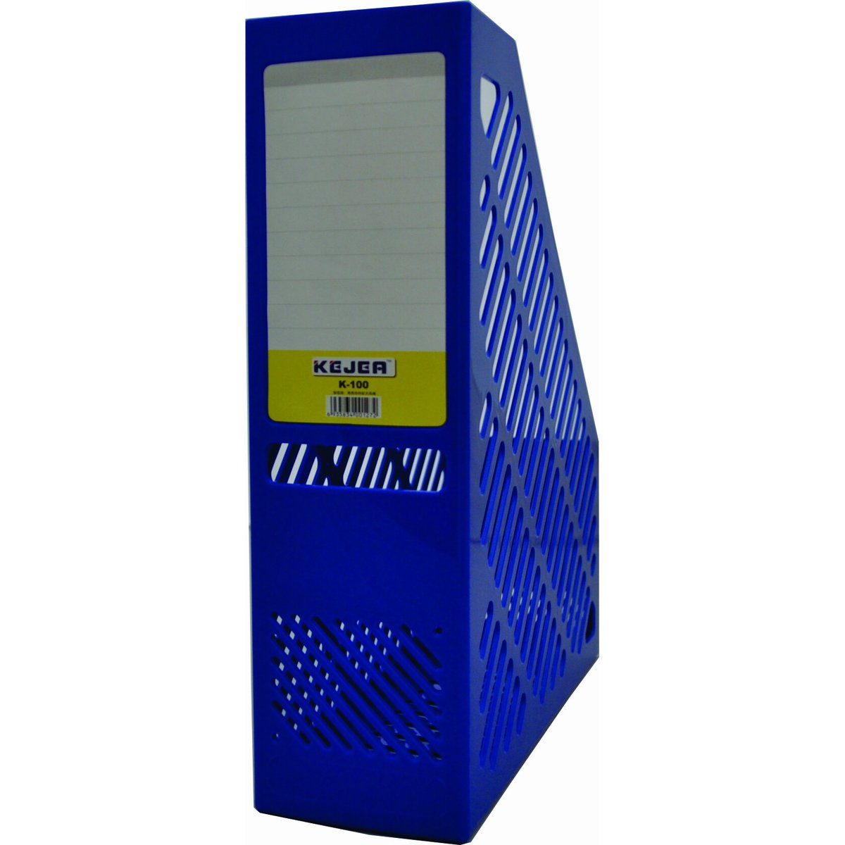 Suport vertical plastic pentru cataloage,  75mm, KEJEA - albastru