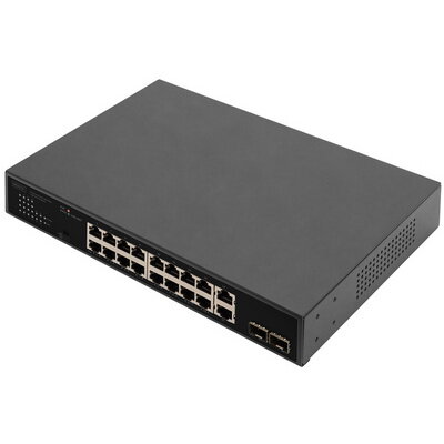 Switch 16+2Port 2Gigabit SFP PoE Negru