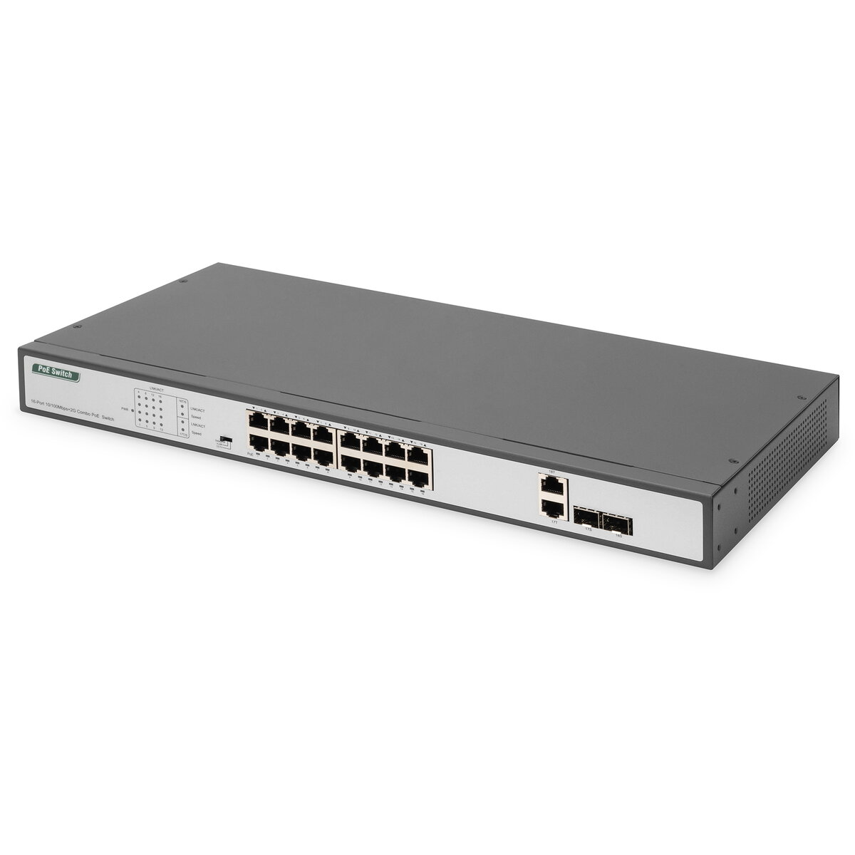 Switch 16-Port 10/100  250W PoE Unmanaged Negru