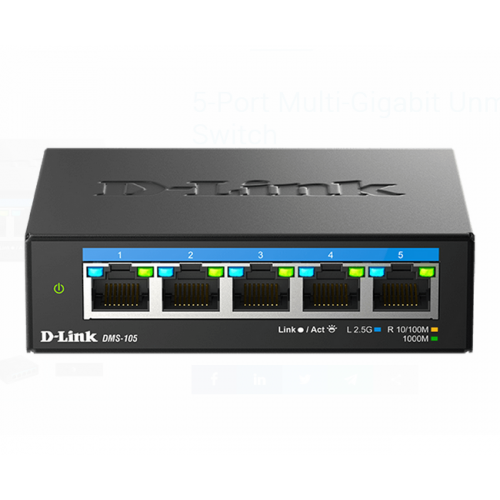 Switch DMS-105 Unmanaged 5 Port Negru