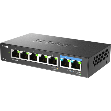 Switch DMS-107 Unmanaged 7 Port Negru