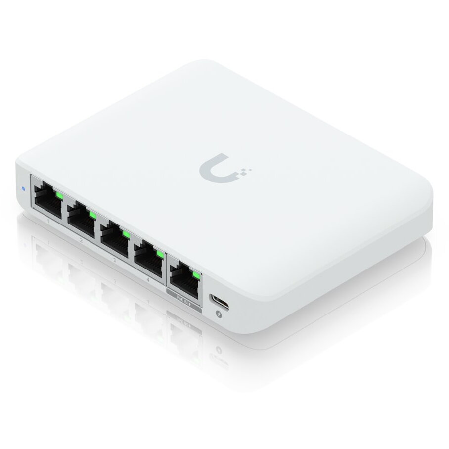 Switch UniFi Flex Mini 2.5G Managed 2.5G Ethernet (100/1000/2500) Power over Ethernet (PoE) Desktop Alb