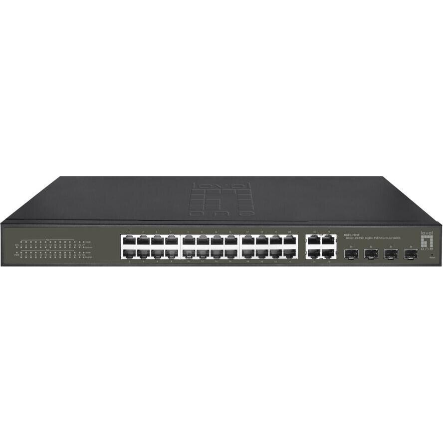 Switch 24x GE GES-2128P 4xGSFP 19 380W 24xPoE+