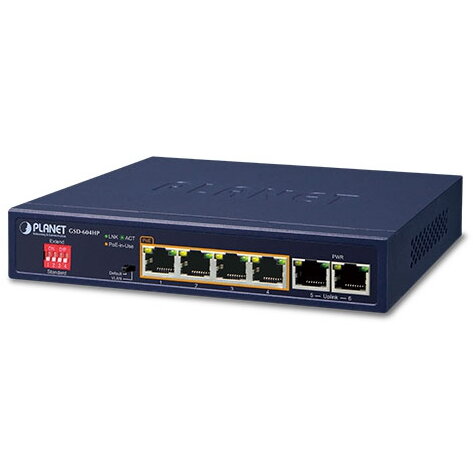 Switch 4-Port 10/100/1000T 802.3at PoE + 2-Port