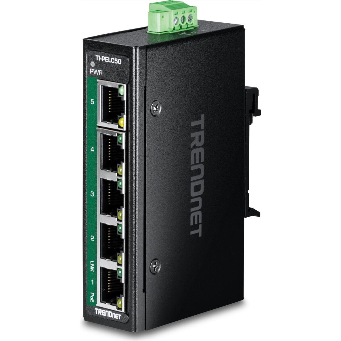 Switch 5-Port Industrial Fast Ethern. PoE+ DIN-Rail 
