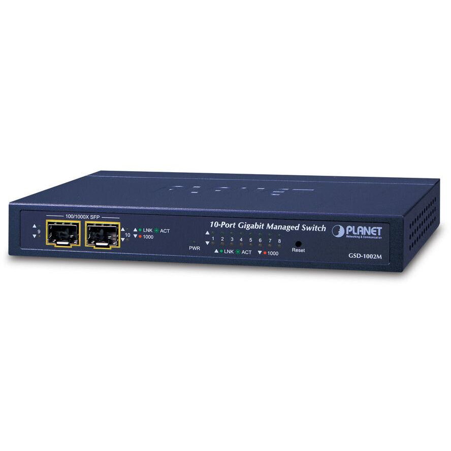 Switch 8-Port GE + 2-Port SFP Managed Desktop 