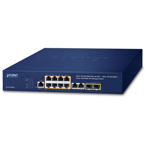 Switch 8-Port GE GS-4210-8P2C 802.3at POE+