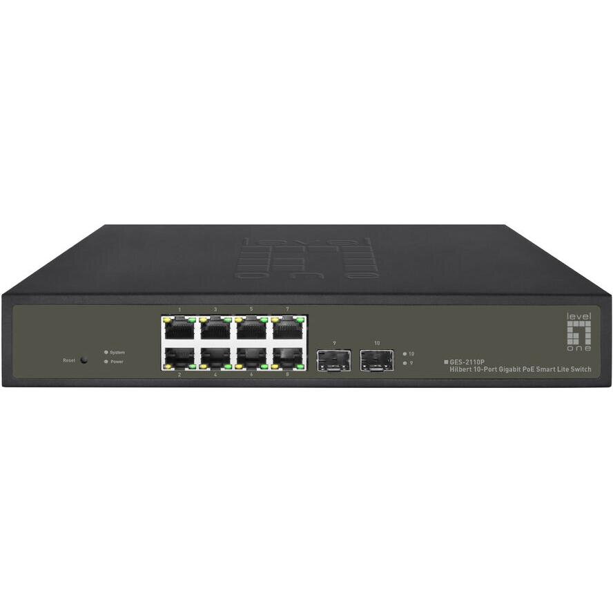 Switch 8x GE GES-2110P     2xGSFP 19 130W  8xPoE+