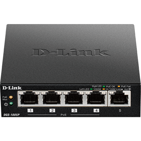 Switch 5-PORT DESKTOP POE+ /GIGABIT IN Negru