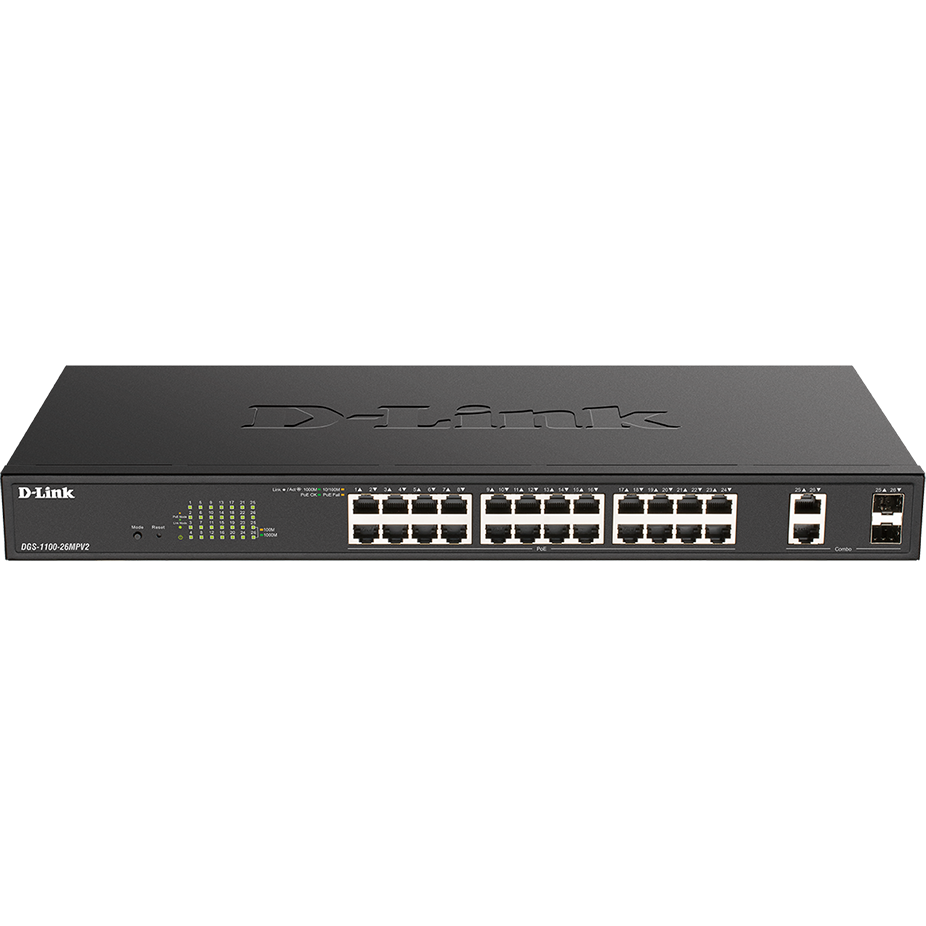 Switch DGS-1100-26MPV2 DGS-1100 Series Gigabit Smart Managed Switches