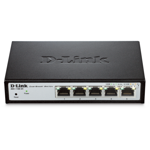 Switch DGS-105 5 Porturi Gigabit Buffer 128KB Compact Negru