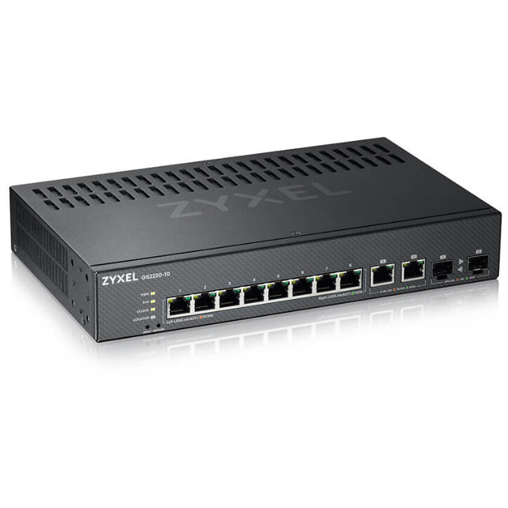Switch GS2220-10-EU0101F|GS2220-10 8 x 10/100/1000 Mbit/s 2 x SFP COMBO Layer 2 Full Management  Montabil Rack