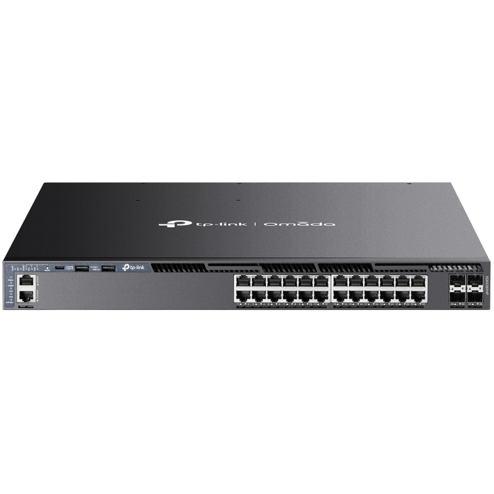 Switch SG6428XHP cu Management Stackable L3 24 Porturi Gigabit RJ45 PoE+ 4x 10 Gbps SFP+ Negru