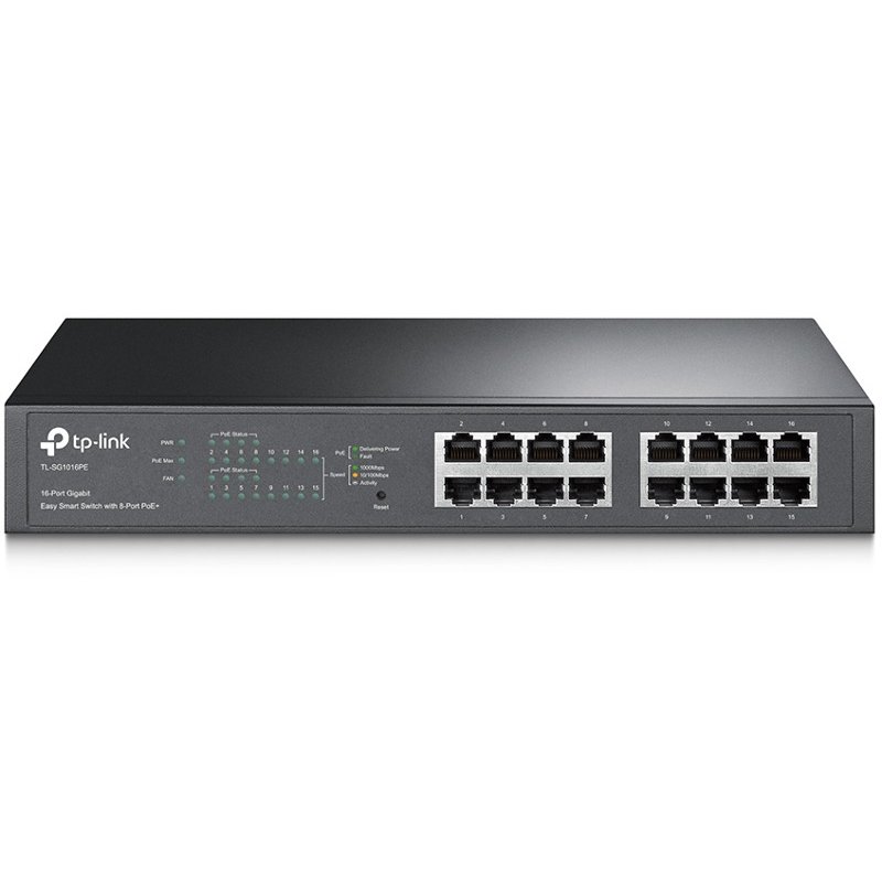Switch TL-SG1016PE 16 porturi Gigabit Easy-Smart POE
