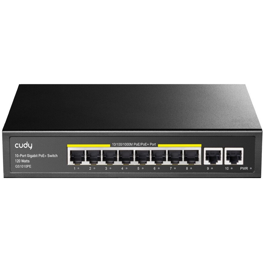 Switch GS1010PE 8 xGE PoE+ 120W 2xGb Uplink