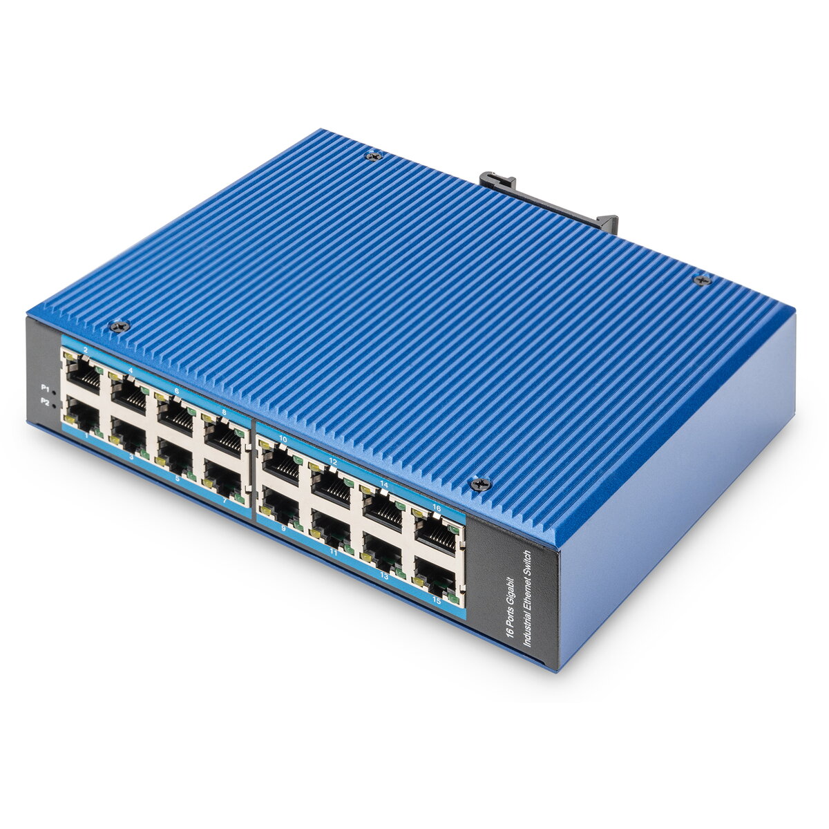 Switch Ind. 16-Port Gigabit Unmanaged blau