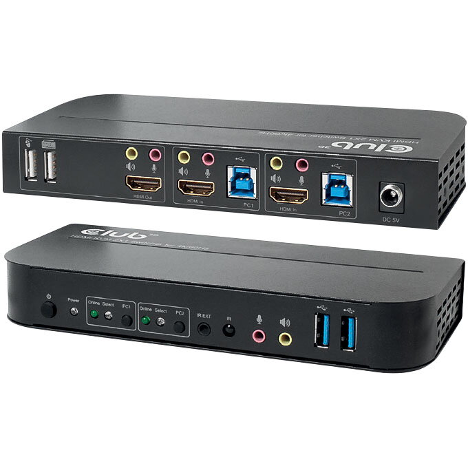 Switch KVM 4K60Hz 2x HDMI > HDMI/2xUSB/Audio retail