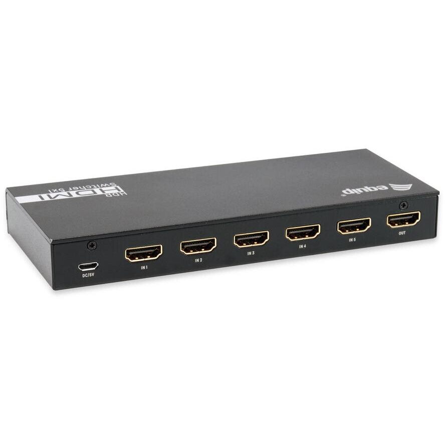 Switch KVM 5x1 HDMI 2.0 4K/60Hz Black inclusiv telecomanda