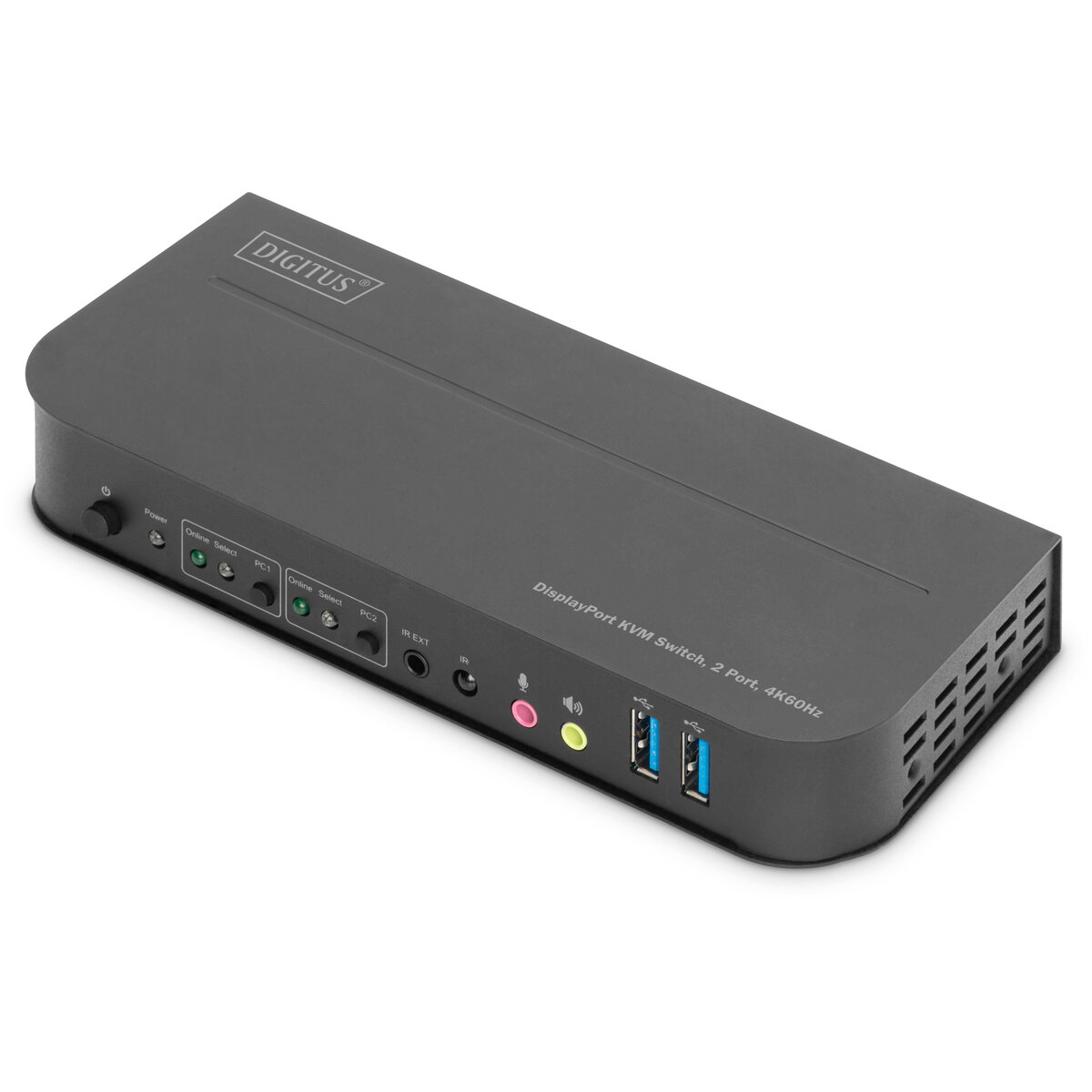 Switch KVM switch 2-port 4K60Hz (black)