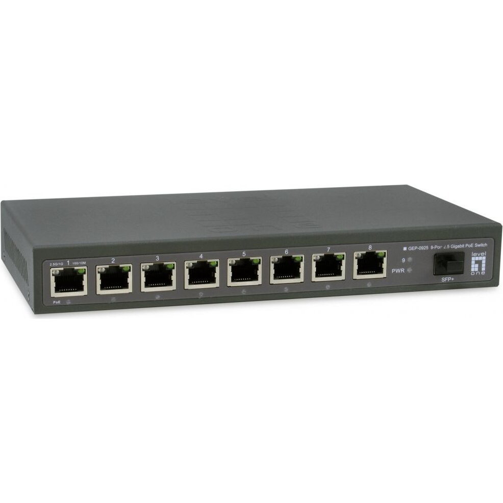Switch LevelOne  9x GE GEP-0925 2.5GbE       108W  8xPoE+ sw