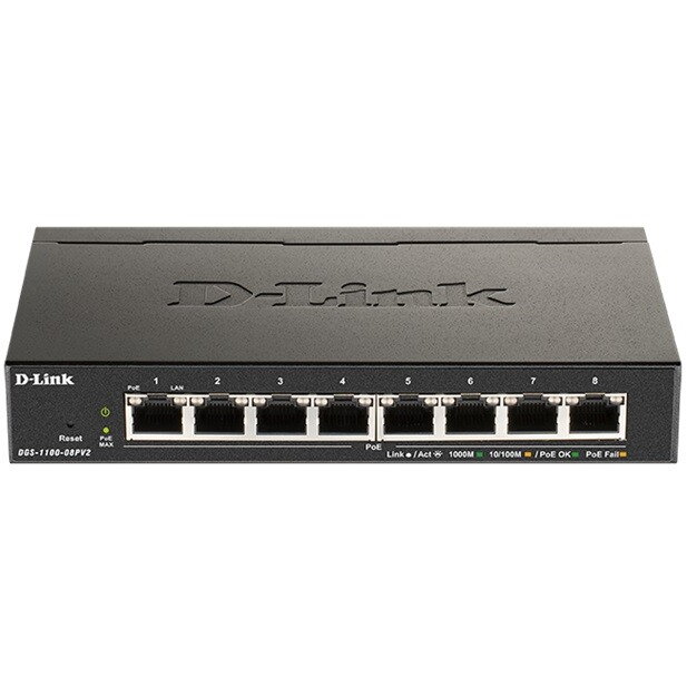 Switch Smart DGS-1100-08PV2 8xGE PoE