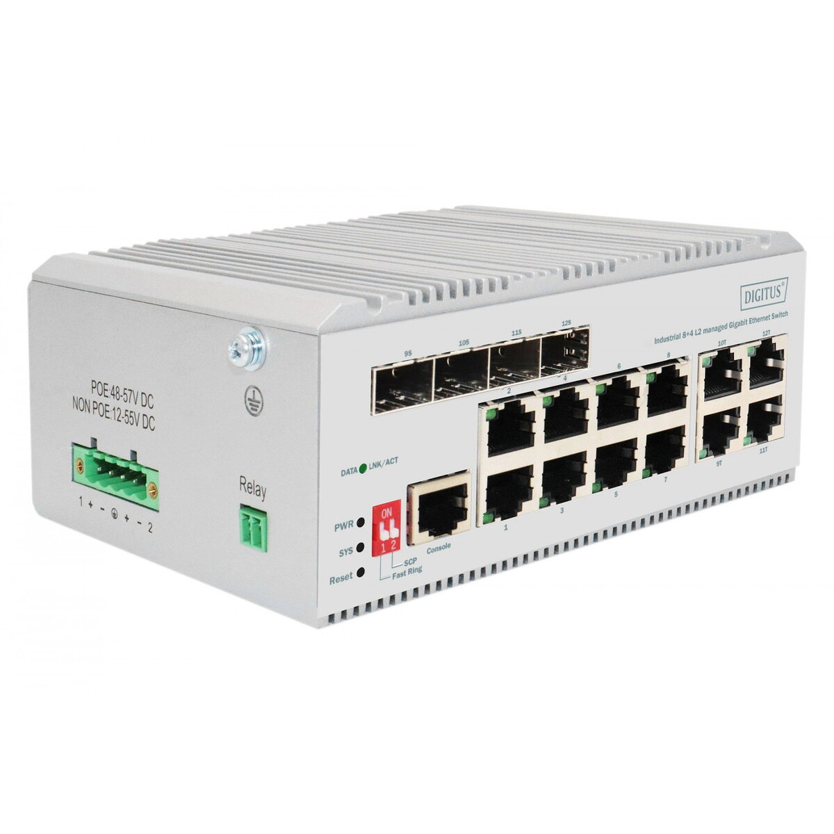 Switch Switch Digitus Gigabit Ethernet Industrial 8+4
