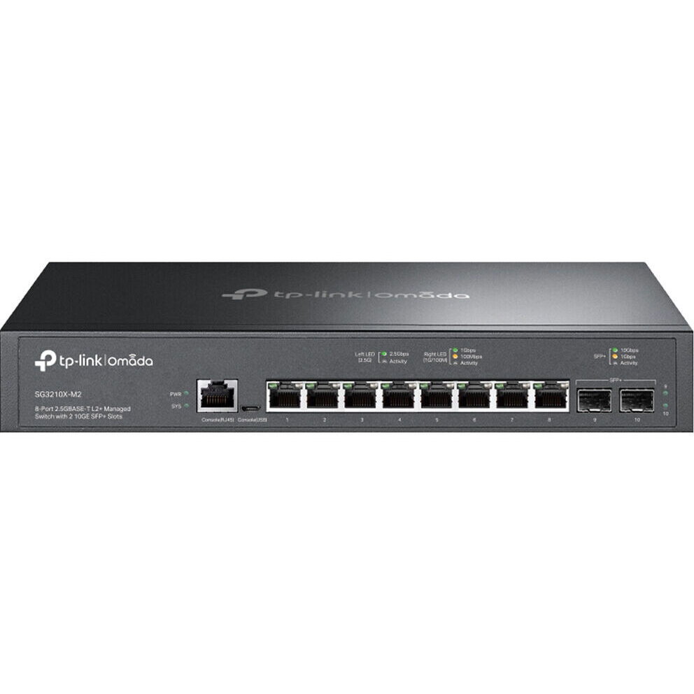 Switch Omada SG3210X-M2 V1 8 Port Managed Negru