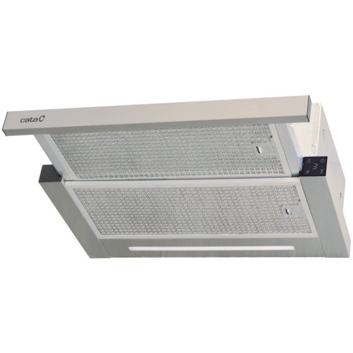 Telescopic Hood ATH 61X, Width 60 cm, Max 1000 m³/h, LED, Silver Grey