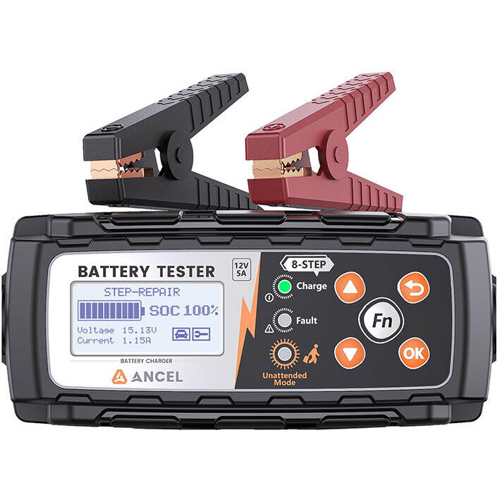 Tester și încărcător de baterii 2 în 1 BT521