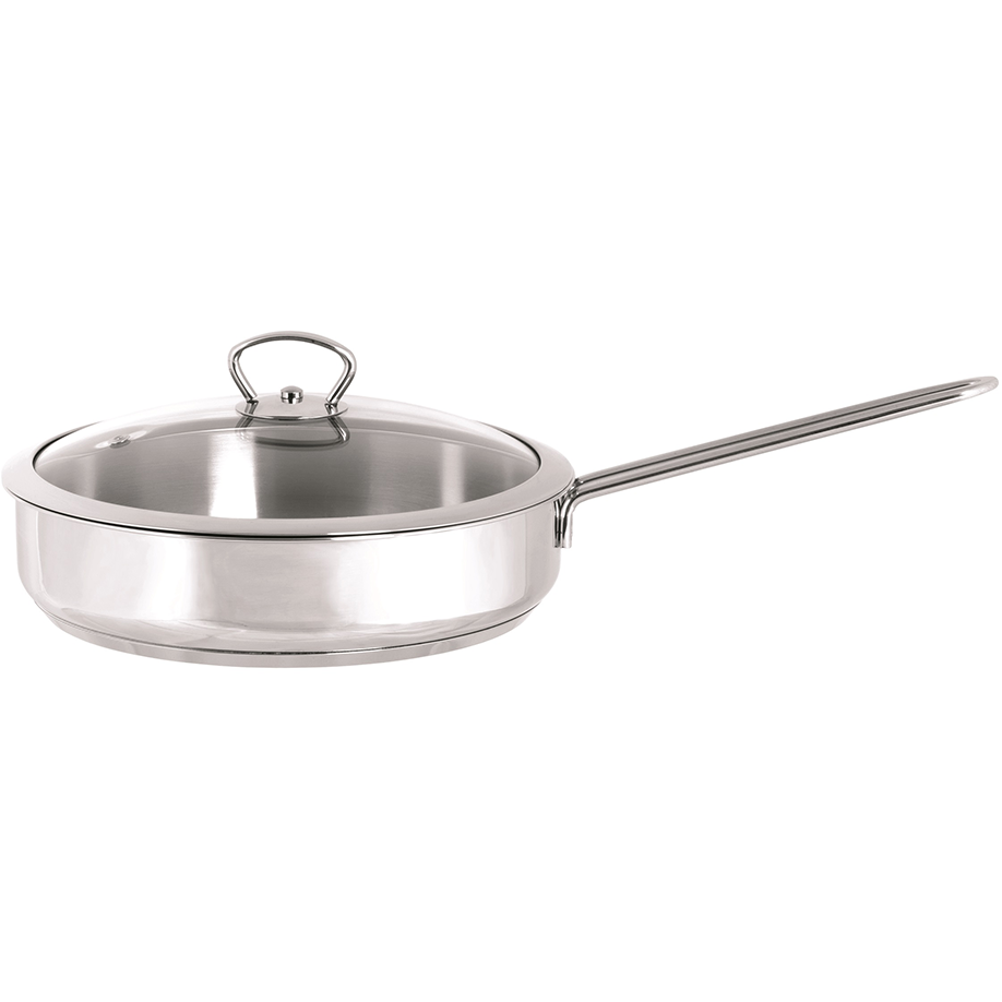 Tigaie 2.4l cu capac din sticla Kulinaria Metalac inox/24cm/2.4l
