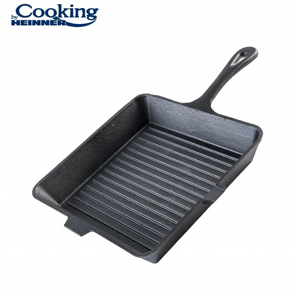 Tigaie Grill 25x4.7CM Fonta Pura Negru