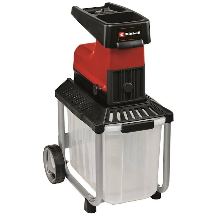 Tocator crengi si resturi vegetale electric Einhell GC-RS 2845/1 CB, putere 2300 W, 230 V, 45 mm diametru maxima taiere, cos colector 60 l, roti transport, maner transport