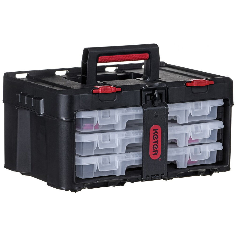 Toolbox Stack'N'Roll (17210831/253380) with 3 organizers Black