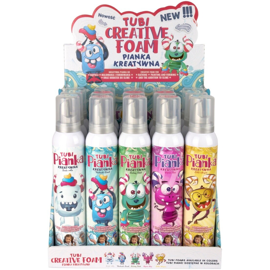 Tubi Foam mix 200 ml Display 15 buc 