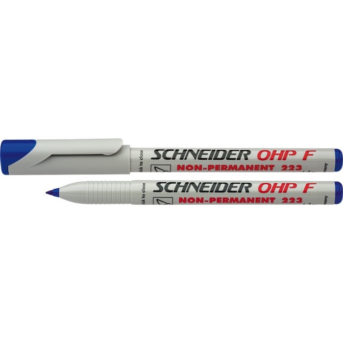 Universal non-permanent marker Schneider Maxx 221 S, varf 0.4mm, 4 culori/set - (N, R, A, V)