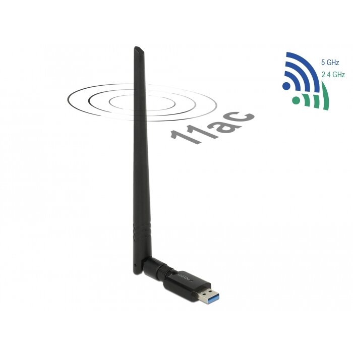USB 3.0 Dual Band WLAN ac/a/b/g/n Stick 867 + 300 Mbps cu externă