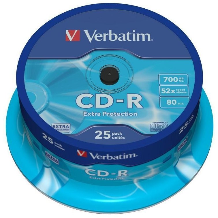 Mediu optic 43432 CD-R 52X 700MB 25 bucati Extra Protection Surface